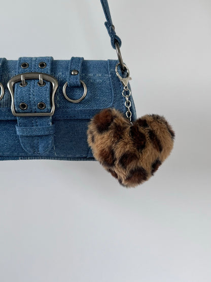 Wild Heart Fuzzy Keychain ❤️🐆