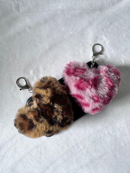 Wild Heart Fuzzy Keychain ❤️🐆